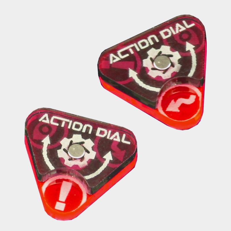 Space Fighter Action Dials, Fluorescent Pink (2)